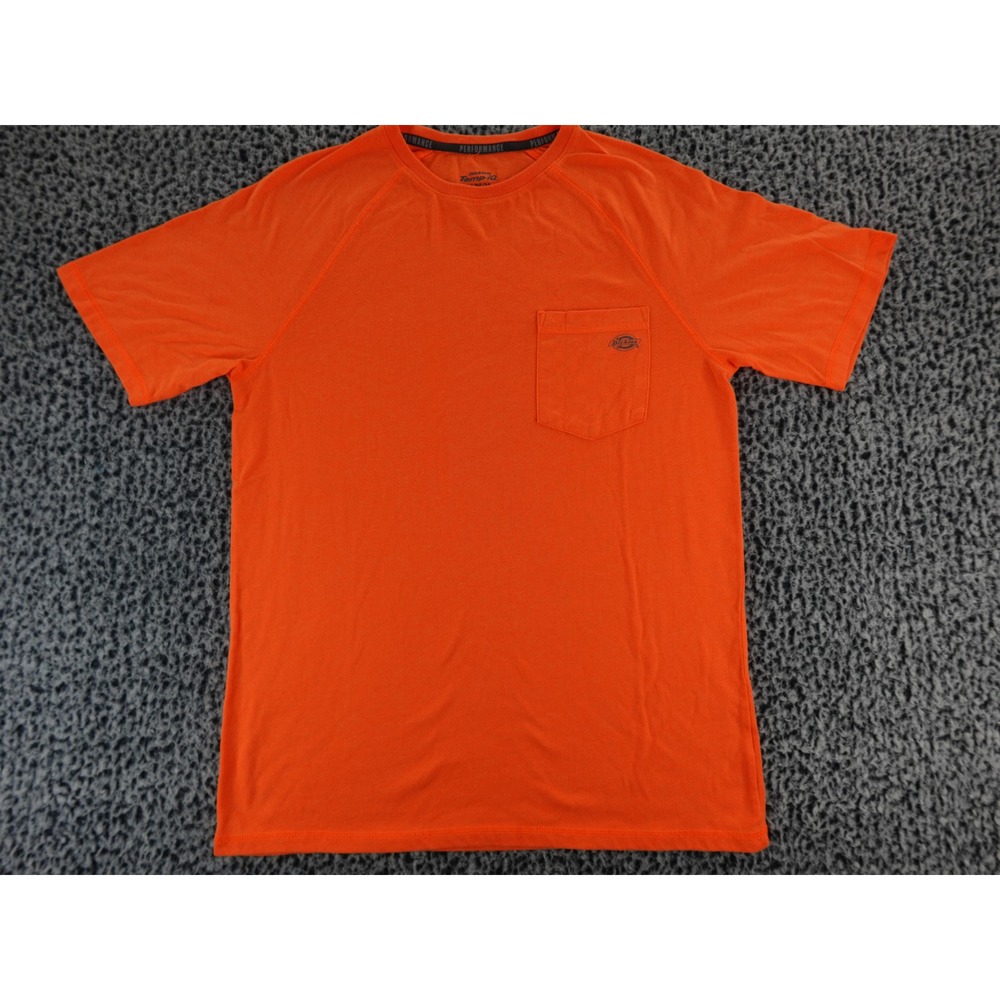 Dickies‎ Temp IQ Performance Orange Short Sleeve Pocket T Shirt Men M